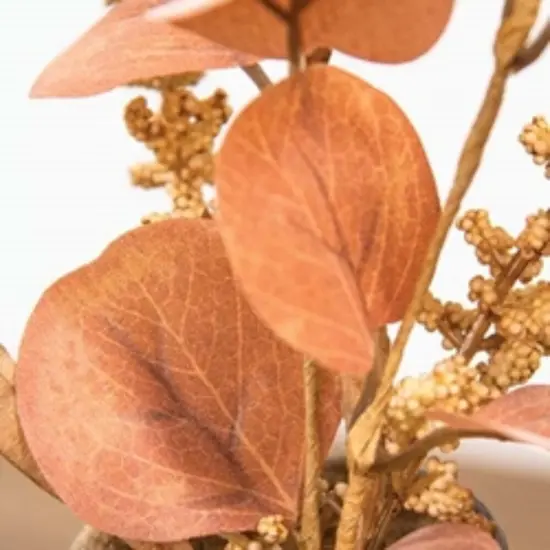 9" Long Wood-bury Grass and Eucalyptus Pick with Flexible Stem {2}