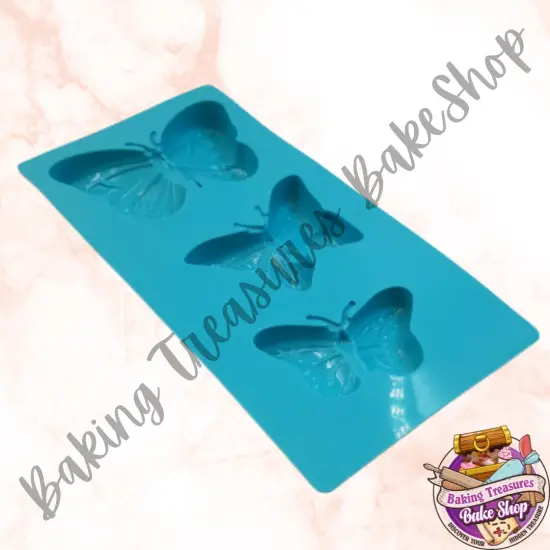 Butterfly 3 Cavity silicone mold {1}