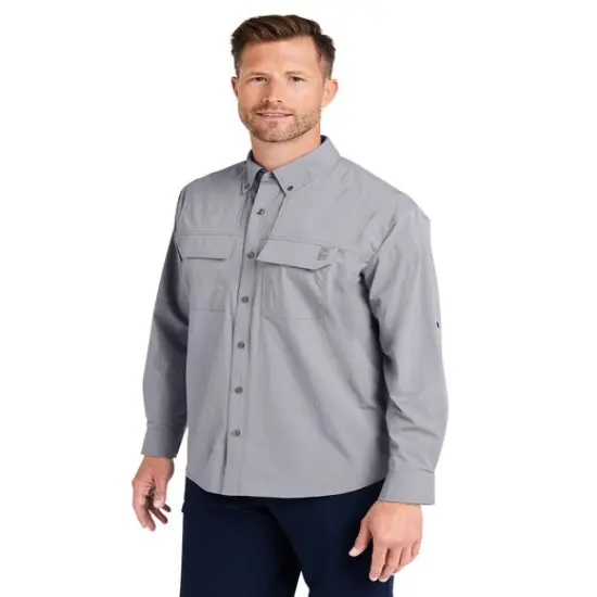 HUK&reg; Men's Creekbed Long Sleeve Shirt Night owl {5}