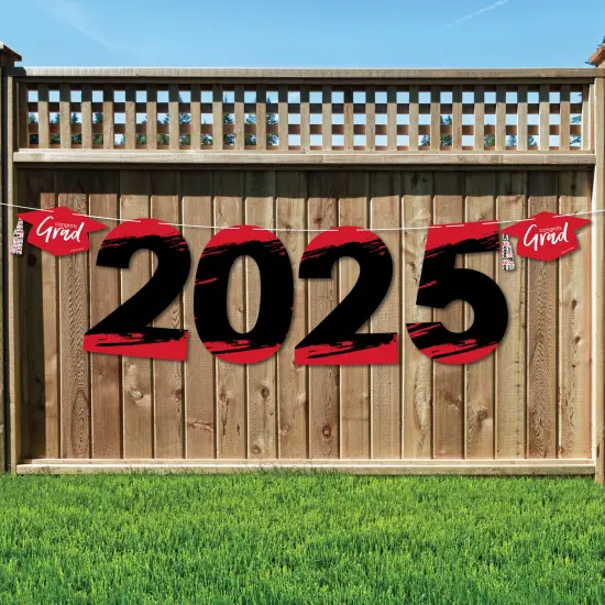 Big Dot of Happiness Red Grad - Best is Yet to Come - Large Red Graduation Party Decorations - 2025 - Outdoor Letter Banner {1}