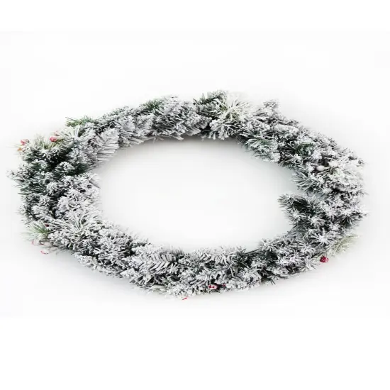 Perfect Holiday 24 inch Wreath Snow Flock {2}