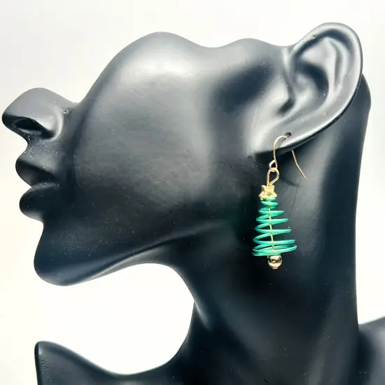 2 Sets Spiral Christmas Tree Earrings {2}