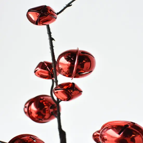 21" Jingle Bell Spray Red {2}