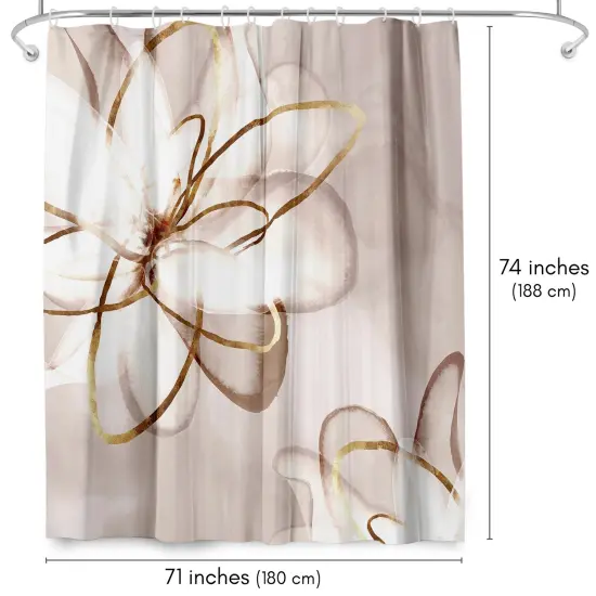 Transparent Beauty I by PI Creative Art Shower Curtain 71" x 74" {2}