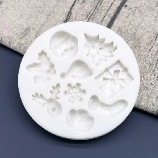 Christmas Stocking ,Christmas ,Stocking ,Tree ,Santa Claus ,Snowman, Reindeer, silicone molod {6}