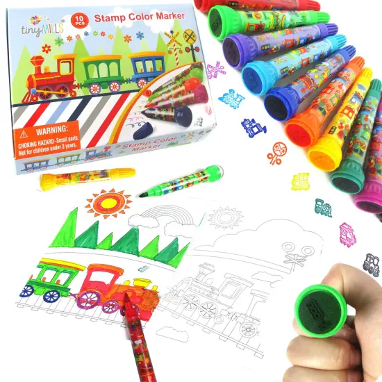 Train Stamp Marker Set - Set of 10 {1}