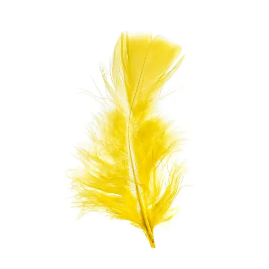 John Bead 4-6in Marabou Feathers (3 Headers, 18g) Yellow {1}
