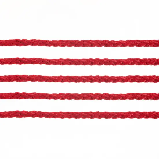John Bead 6mm Braided Macrame Cord 70yds Red {3}