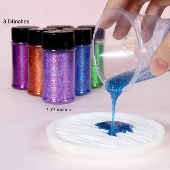 Holographic Ultra Fine Glitter Powder Metallic Resin Glitter 2.11 Oz (60g) {3}