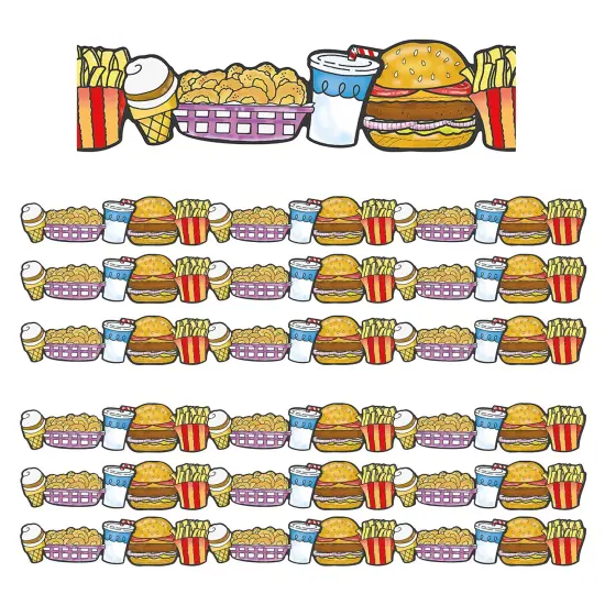 Fast Food Deco Trim - Extra Wide, 37 Feet Per Pack, 6 Packs {1}
