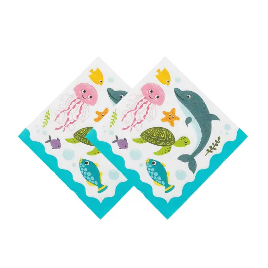 Under the Sea Creatures Luncheon Napkins 16 Pc {2}