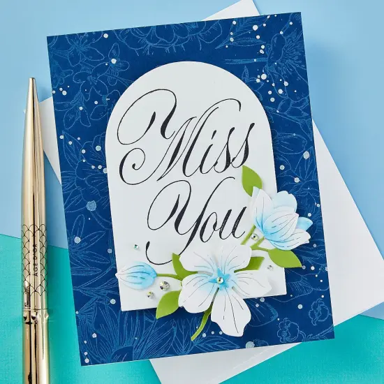 Spellbinders Press Plate By Paul Antonio-Copperplate Miss You {5}