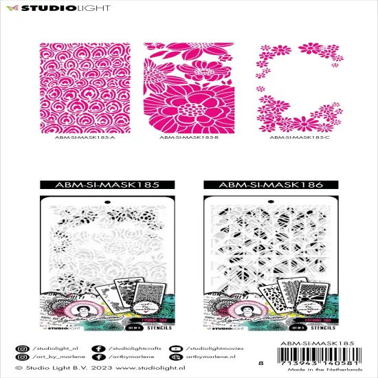 Art By Marlene Eternal Trio 4.33"X8.38" Stencil-Nr. 185, Eternal Trio {2}