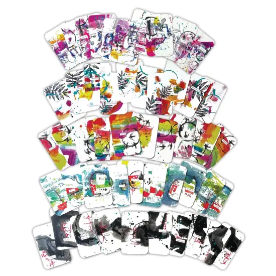 Dina Wakley MEdia Glossy Art Cards 50/Pkg-5 Sets Of Styles, 10 Cards Per Style {3}