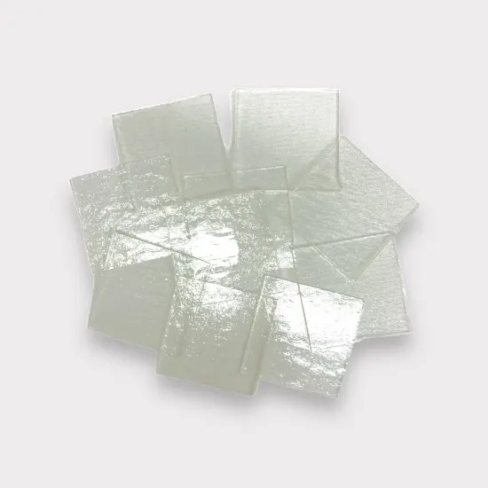 COE 96: 2" Square Clear Fusible Glass - 10 Pieces {2}