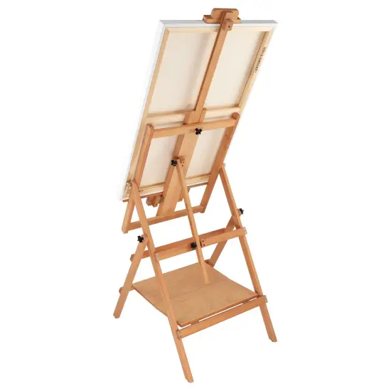Da Vinci Multimedia Multi-Angle Convertible Artist Easel - Adjustable Center Mast, Hand-Crafted Deluxe Elm Wood, Adjustable Vertical to Flat Drawing Angle, Large Easel for Painting Canvases up to 45in {4}