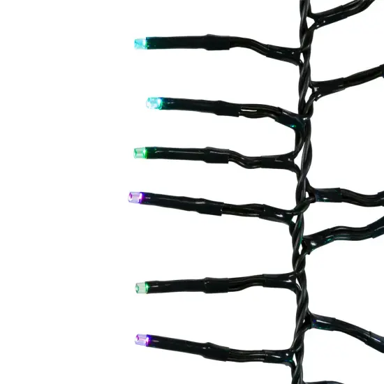 Kurt Adler 480-Light 15.7-Foot RGB Twinkle LED Connectable Cluster Garland {3}