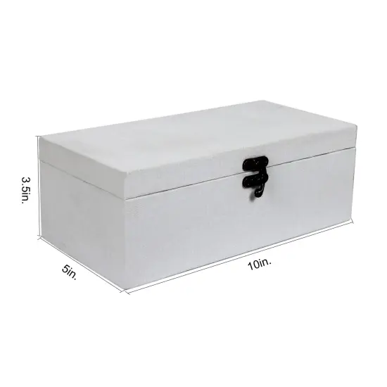 Little Birdie Customizable Canvas & MDF Box With Latch 1/Pkg-10"X5"X3.5" {3}