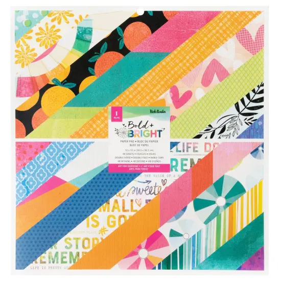 Vicki Boutin Bold And Bright Paper Pad 12"X12"-48 Sheets {1}
