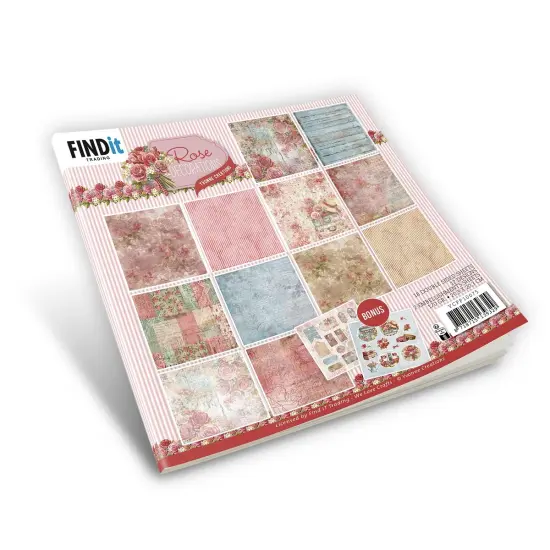 Find It Trading Yvonne Creations Paper Pack 8"X8" 18/Pkg-Design, Rose Decorations {1}