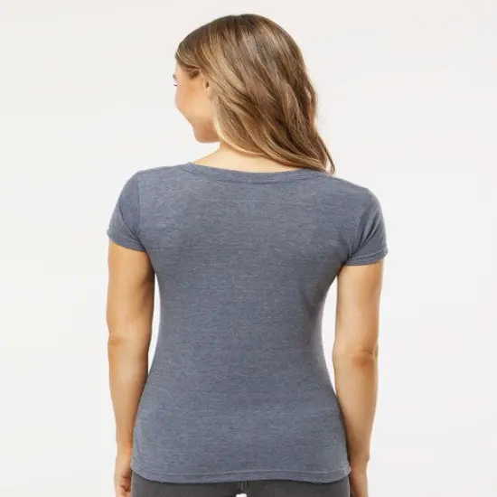 Gildan&reg; Short Sleeve Softstyle Women&rsquo;s V-Neck T-Shirt Heather Purple {8}