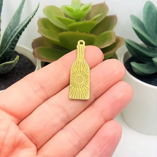 4, 20 or 50 Pieces: Enamel Filled Beer Bottle Charms {3}