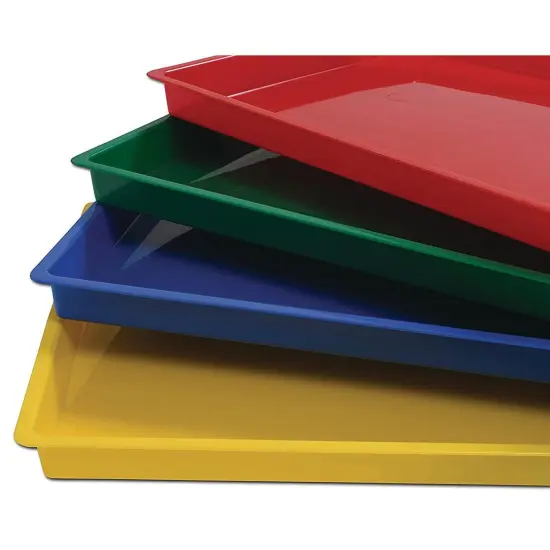 Large Assorted Color Multi Purpose Plastic Trays {4}