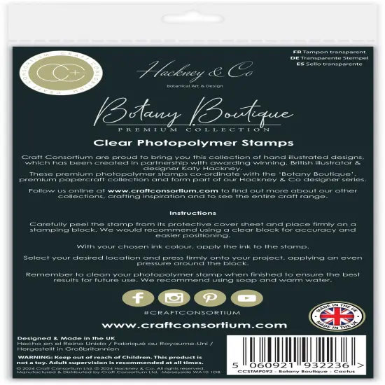 Craft Consortium Clear Stamps-Cactus, Botany Boutique {2}