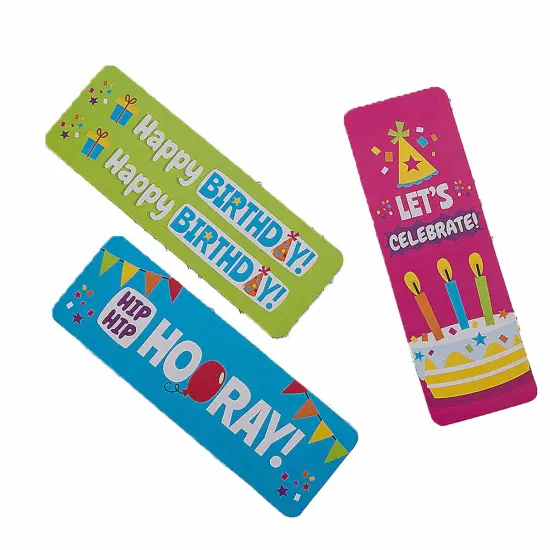 Happy Birthday Bookmarks Bulk 48 Pc {3}