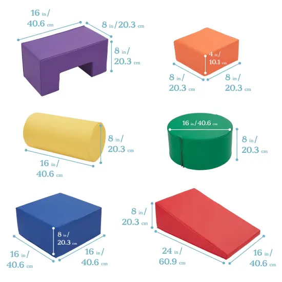 Crawl and Climb Playtime, Toddler Soft Foam Activity Playset, 6-Piece Assorted {2}