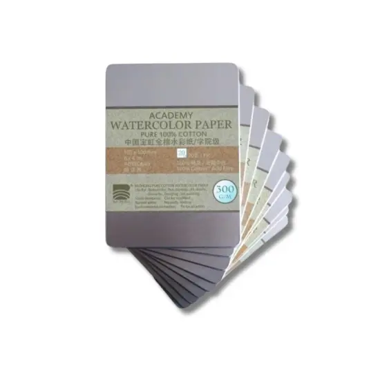 BAOHONG Postcards, 6&rdquo;x4&rdquo; Academy Watercolor Paper 100% Cotton, 140lb/300gsm, Textured Cold Press/Hot Press/Rough, 20 sheets {1}
