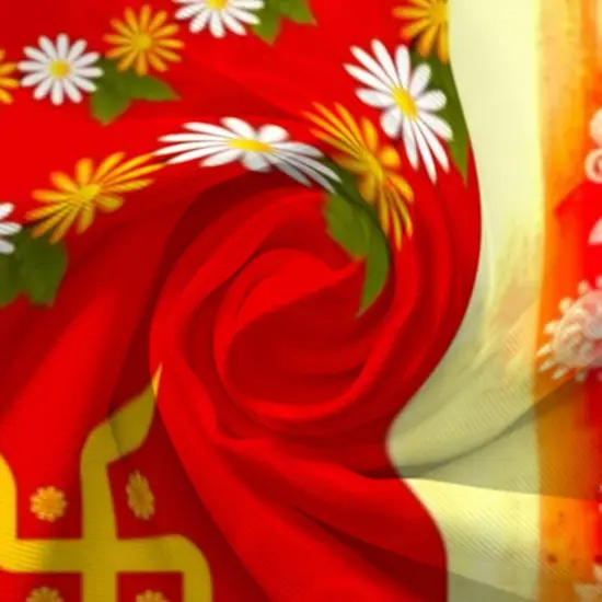 Happy Navratri Banner Indian Traditional Backdrop Cloth 5x8 Feet Indian Navratri Decor Pooja Wall Decor Indian Wall Art Photo Decor Banner Decorative Pooja Cloth Navratri Celebration {2}