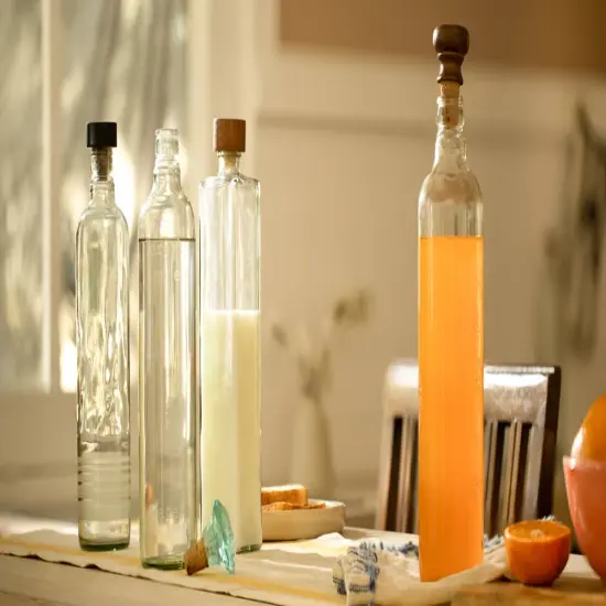 Drop Glass Water Bottle with Ceramic Stopper-750 ML {4}