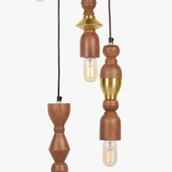 Jodha Gold Cluster Hanging Lamp &ndash; Elegant Lighting for Any Space-11.8X11.8X53.9" {3}