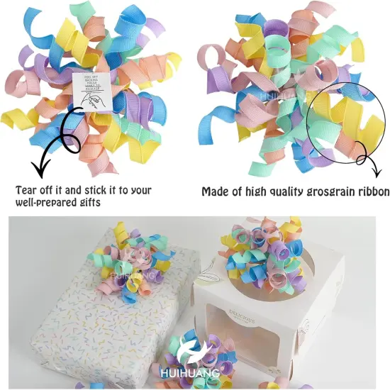 Curly Ribbon Bows Pastel Bows for Gift Wrapping {2}