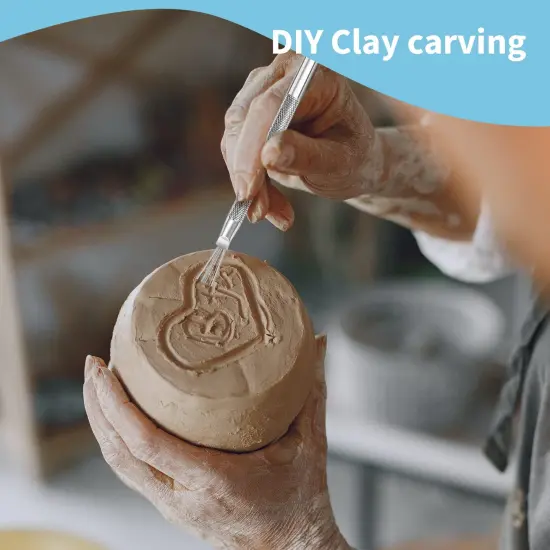 10 Pcs Clay Needle Tools and Pottery Feather Wire Texture Tools for Ceremics Clay Pottery Sculpture Detail Texturing Modeling Tools {4}