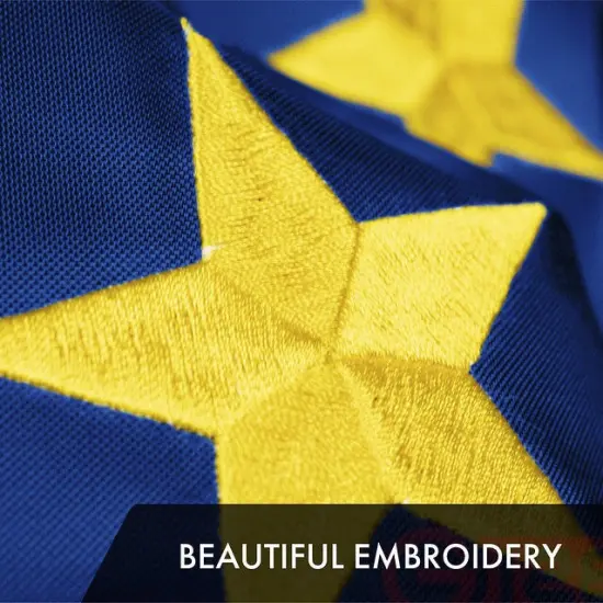 Alaska AK State Flag 3x5 Ft 3-Pack Embroidered Polyester By G128 {3}