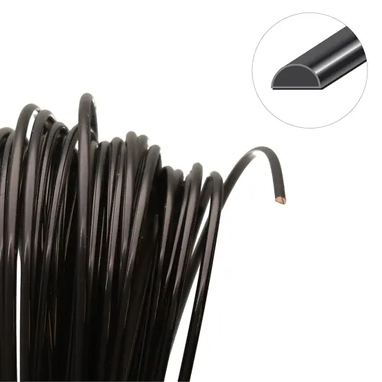The Beadsmith Half-Round Craft Wire - Wire Elements - Medium Temper - 18 Gauge, 7 Yard Coil - Black Color - Beading Wire Used for Jewelry Making, Wire Wrapping, and Other DIY Arts & Crafts {4}