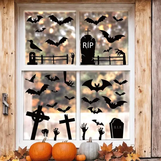 Halloween Bats Window Clings {4}