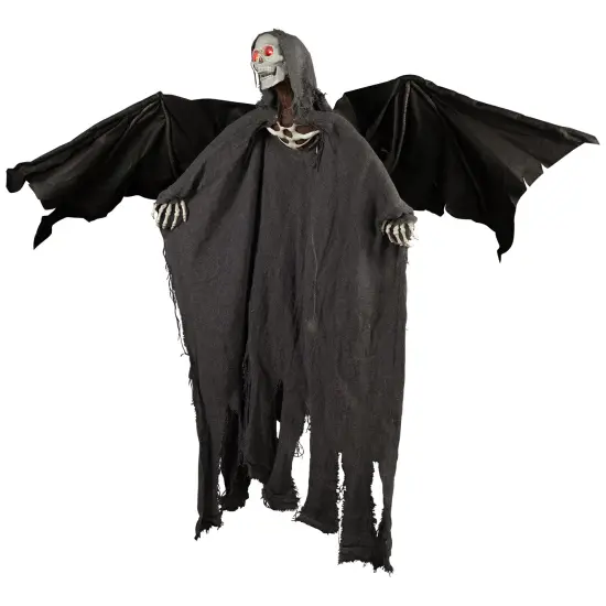 Northlight LED Lighted Animated Winged Grim Reaper Halloween Decoration - 50" Black {5}