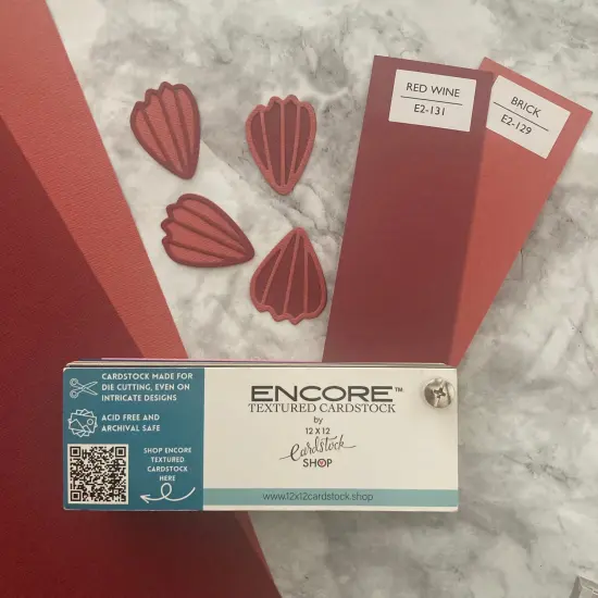 RED WINE - Textured 12x12 Cardstock - Encore Paper {4}