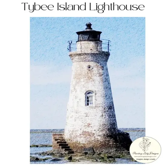 Tybee Island LighthouseArt paper for Decoupage and Mixed Media {3}