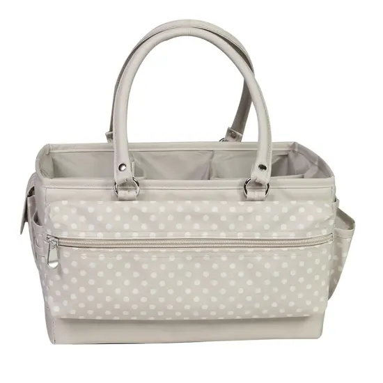 Deluxe Store & Tote Craft Organizer, Tan Dot {5}