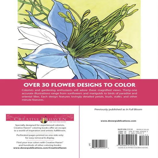 Creative Haven: In Full Bloom Coloring Book-Softcover {3}