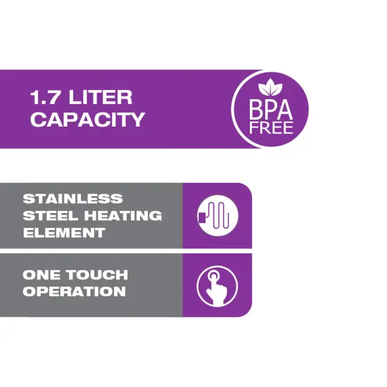 Salton Cordless Jug Kettle 58oz - Black {5}