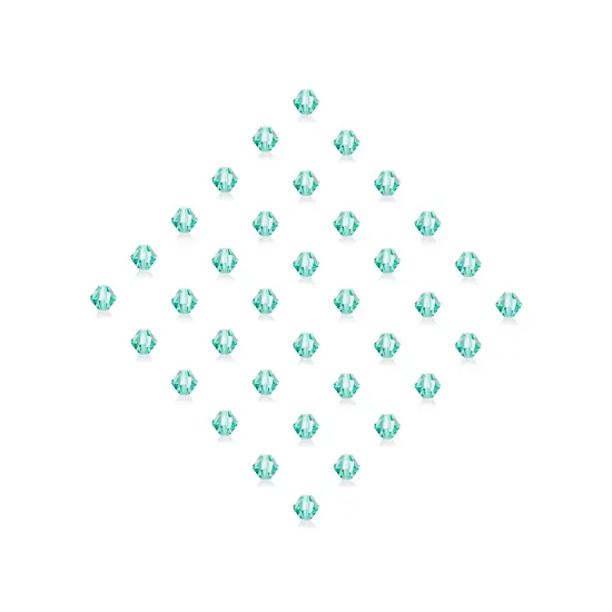 Preciosa 6mm Czech Crystals Bicone Rondelle Beads, 36pcs Caribbean Sea {6}