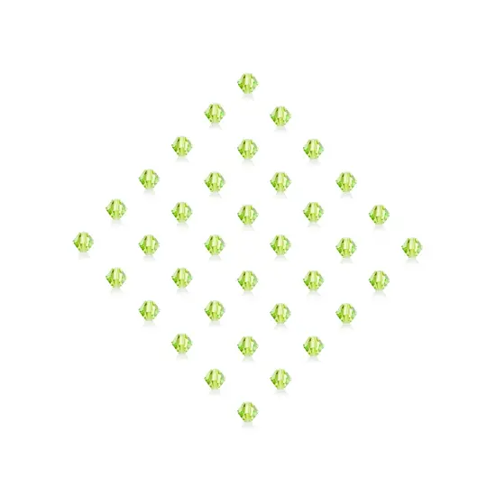 Preciosa 6mm Czech Crystals Bicone Rondelle Beads, 36pcs Limecicle {6}