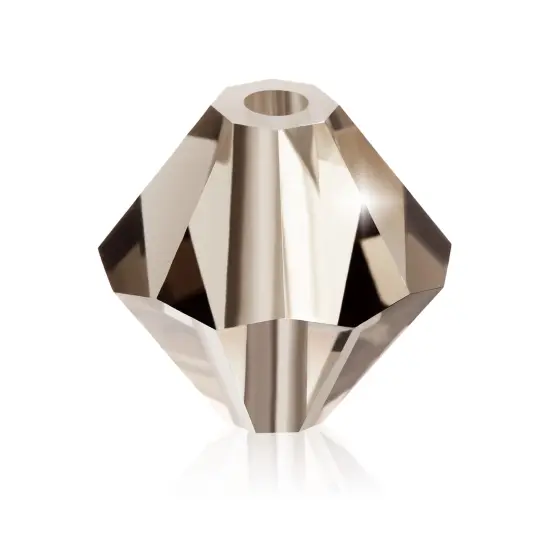 Preciosa 4mm Czech Crystals Bicone Rondelle Beads, 40pcs Black Diamond {1}