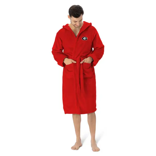 Georgia Bulldogs NCAA Hooded Silk Touch Bath Robe 26&times;47 Inches {1}