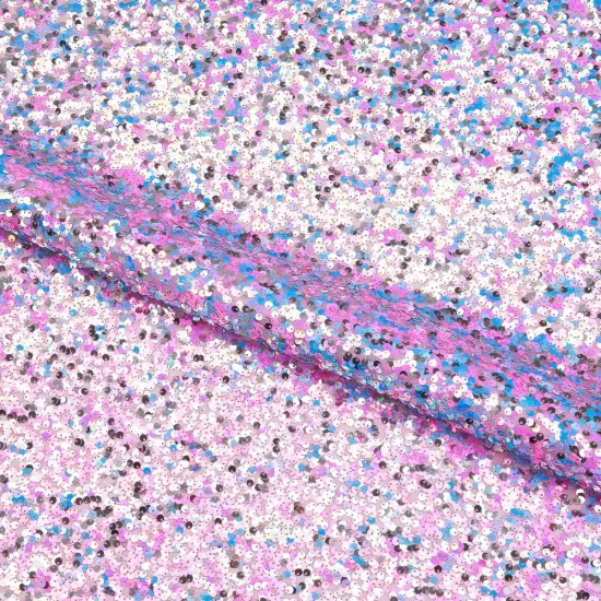 1 Yard 54/56" Too Fun Mesh Sequin Fabric 320 gsm Orchid {1}